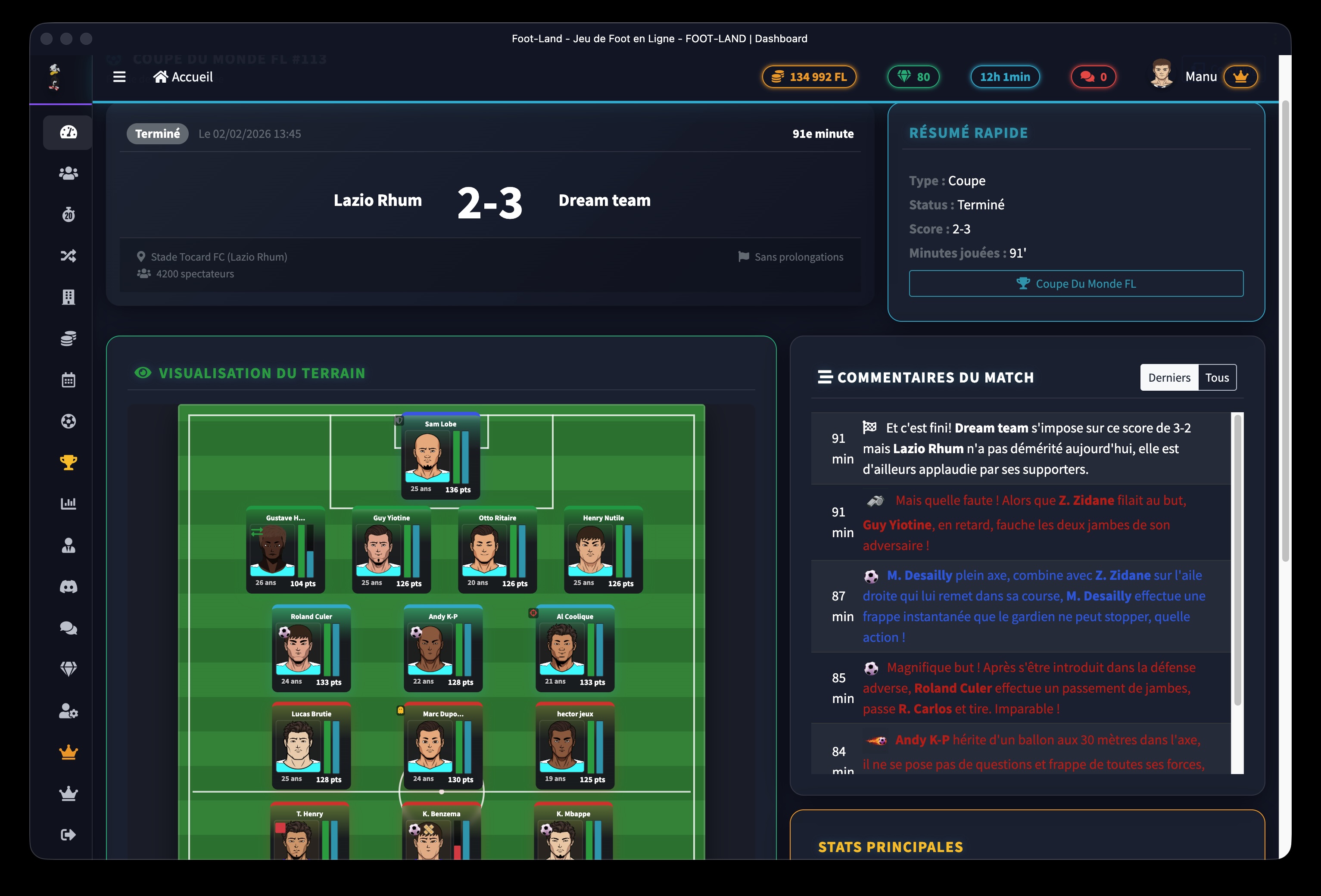 Match en direct sur Foot-Land
